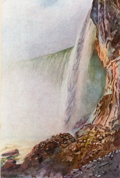 Niagara, A view of the Falls from below by Harold Copping